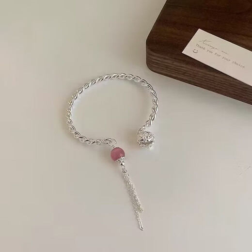 新中式古风国潮铃铛手链女套装轻奢小众精致手镯感流苏配饰 M348+349两件套