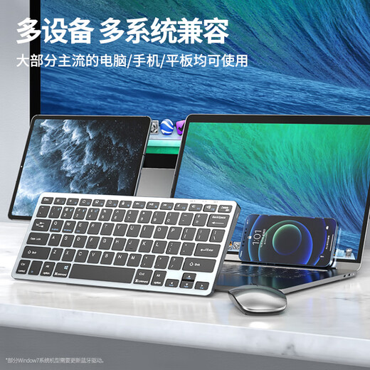 Steak Mac Apple Computer Wireless Mouse and Keyboard Set Office Laptop Wireless Bluetooth Keyboard MacBook Pro Accessories iPad Portable Universal Computer