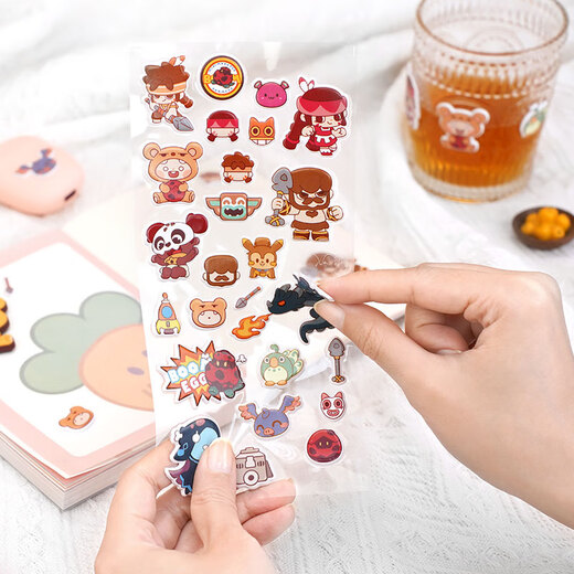 Comix mini world IP joint trendy little mochi stickers ins greeting card gucka hand account stickers cartoon decorative wall stickers children toys girls birthday gift MWCB0015 souvenir