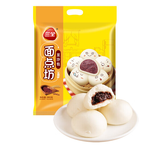 三全豆沙包960g约32只 包子儿童早餐半成品食品方便速食早点