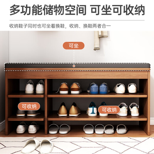 MIKEMIJIA Shoe Cabinet Changing Shoe Stool Home Door Simple Storage Rack Rental House Multi-layer Shoe Storage Rack Can Sitting Shoe Cabinet Manager Recommended Model - Detachable Model 80*32*52CM