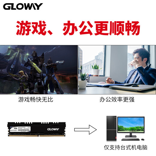 Gloway 8GB (4Gx2) set DDR42400 frequency desktop memory hero series-selected particles/crafted with craftsmanship