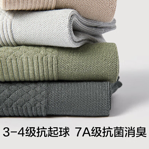 Youkeshu [small texture tube] socks for men's spring and summer pure cotton 7A antibacterial sweat-absorbing and breathable anti-odor anti-pilling casual short socks