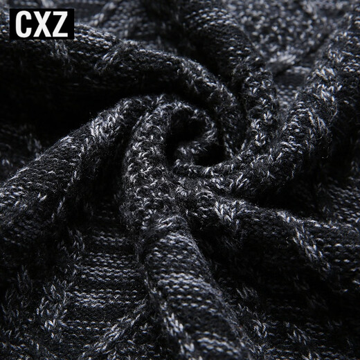 CXZ TENDY Brand Cardigan Chaqueta para hombres Cárdigan para hombres Autumn Style Coreano Slim Men's Green Fruit Cuella para hombres Negro 180/XL