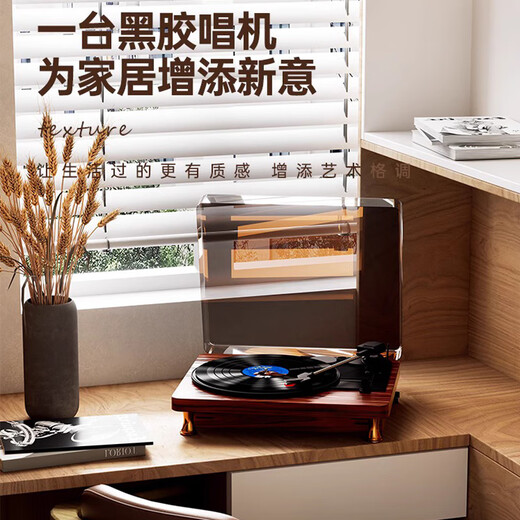 Chengdi Vinyl Record Player HIFI Retro Gramophone Bluetooth Speaker Living Room European Portable Record Player Audio LP Classic Color + Teresa Teng + Stylus Lifetime Warranty