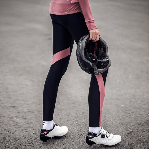 Santic Autumn and Winter Cycling Pants Fleece Warm Cycling Jersey Trousers Cycling Cycling Pants Women Baoshan Black L