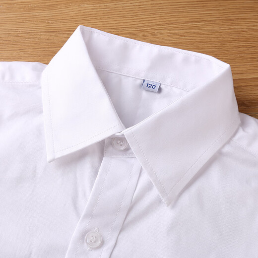 Xin Yueqing children's white shirt long-sleeved boys and girls plus fat version fat baby plus size children's clothing for middle and large children school uniforms performance clothes boys point collar plus fat long sleeves 160 cm recommended weight 105-120 Jin Jin is equal to 0.5 kg