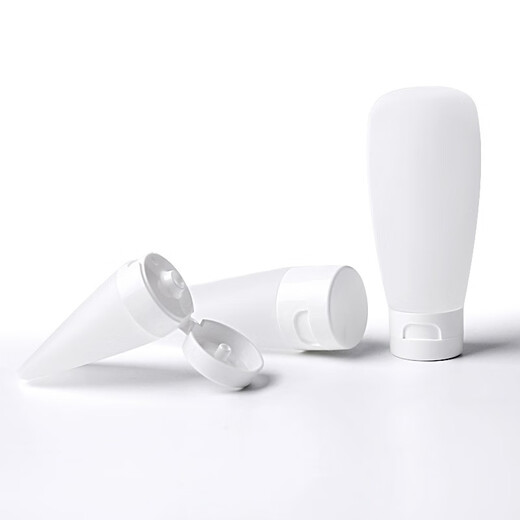 Xingchenhai gran diámetro buen reenvasado botella de manguera de PE tipo exprimible botella de recarga cosmética limpiador facial champú loción pequeña botella vacía tapa abatible manguera 200 ml