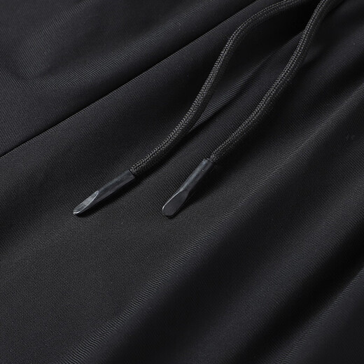 季骆森休闲裤男夏季轻薄冰丝速干五分裤子男士宽松大码潮流运动篮球短裤 黑色+灰色 2XL