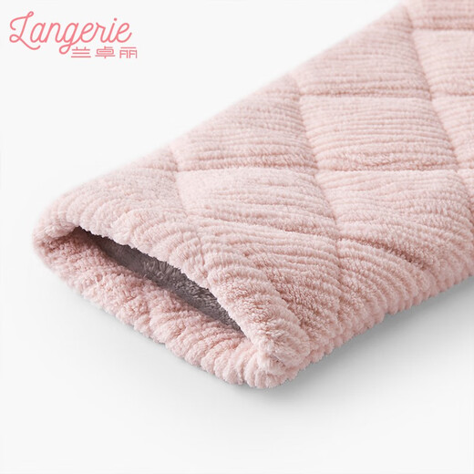 Landroli Couple's Wear, Home Clothes Upper and Lower Sets, Protective Warm Clothes, Men's and Women's Coral Fleece Pajamas, Autumn and Winter, Apricot Pink, Women's M (160) Women's