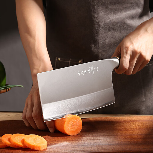 Shibazi fabrica cuchillos de chef profesionales 9 cuchillo de cocina de acero compuesto de cromo Mingfeng No. 2 cuchillo para picar F306-W2 exquisita caja de regalo