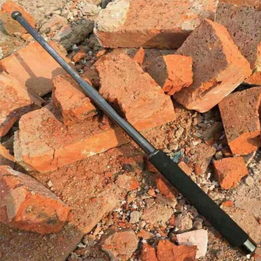 Savage Valley mold steel, solid dog-fighting stick, anti-dog stick, self-defense weapon, legal portable retractable stick, security, Hummer reinforced 26-inch black, extends 65CM, can break bricks