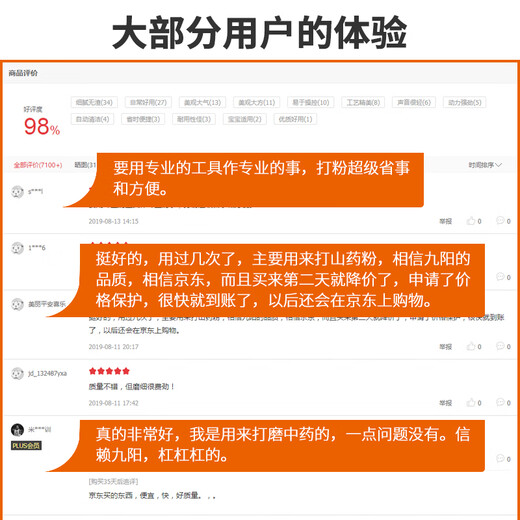 Joyoung grinder household cooking machine dry grinding grinder for grains and grains ultra-fine electric stainless steel grinder Chinese herbal medicine small grinder JYS-M01