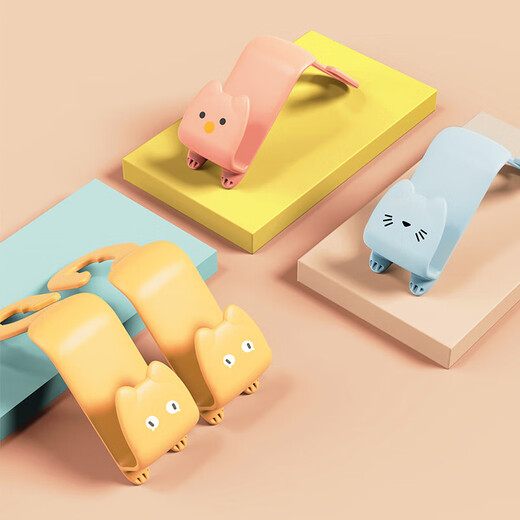 Runqun Cartoon Cute Hook Car Back Seat Creative Car Storage Small Hook Multi-Function Toast Orange