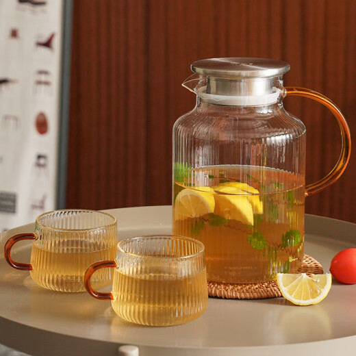 Yaji teapot cold kettle cold kettle glass cup high temperature resistant large capacity home office lemon juice kettle teapot