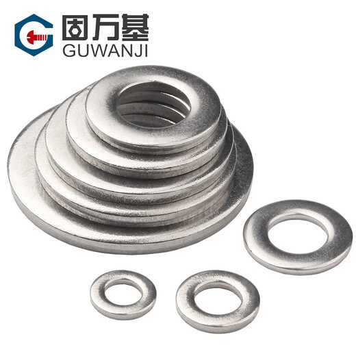 Guwanji 316 stainless steel flat washer 304 ultra-thin round washer enlarged flat washer metal flat washer washer thickened meson M6*12*1.5 50 pieces -316 material