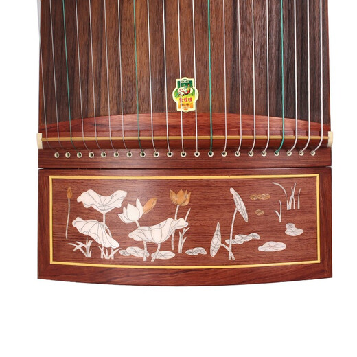 Brand Dunhuang Dunhuang Guzheng 694l Serie de caoba de la caoba Talling Test Performance Test Guzheng Instrumento musical Shanghai Instrumento musical Factory 694L Patrón de loto (conjunto completo de accesorios)