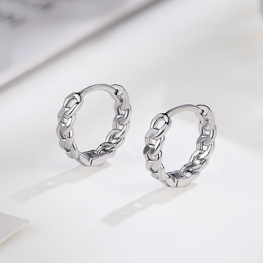 Liuguifu Jewelry Platinum Earrings Women's PT950 Ring Buckle Earrings Car Flower Sparkling Earrings Birthday Gift 2.75g