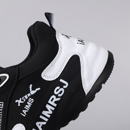 
tew tea collection men's shoes dad shoes men's sports shoes bags and casual shoes 2024 new couple thick sole height-enhancing shoes 898 leather black and white 36