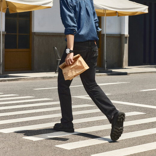 Levi's Men's 555 loose straight neo-retro denim trousers black 29 (32)