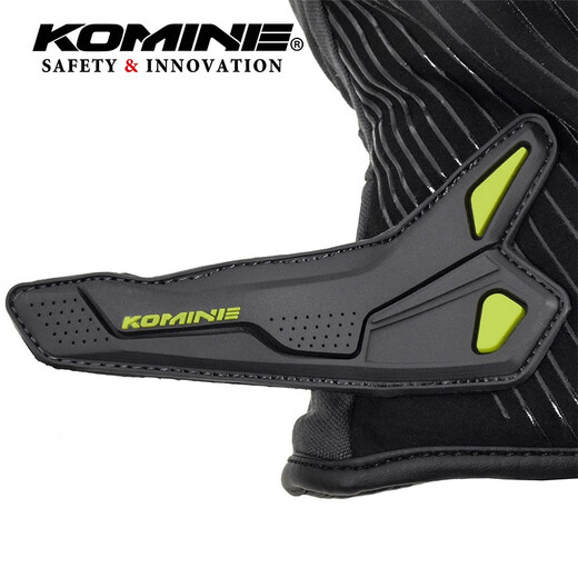 Komine Sicherheit/Innovation Motorrad mit samtiges Wasserdurchdringungshandschuhen mit langem Handgelenk für Männer und Frauen GK-846 Rock Limette L.