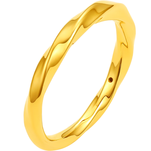 Saturday Fortune 5D Hard Gold Gold Ring Female Möbius Ring Price A019631 No. 11 About 1.12g Birthday Gift