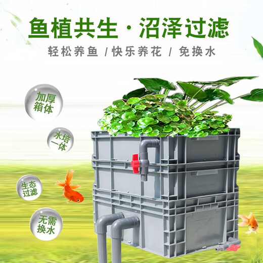 SUNSUN фильтр для аквариума, двор, пруд для разведения рыбы, система циркуляции воды, коробка для оборота, фильтрующая коробка, верхний фильтр, сделай сам, болотная гидропоника, очень большой, 80*40, трехслойная голая коробка