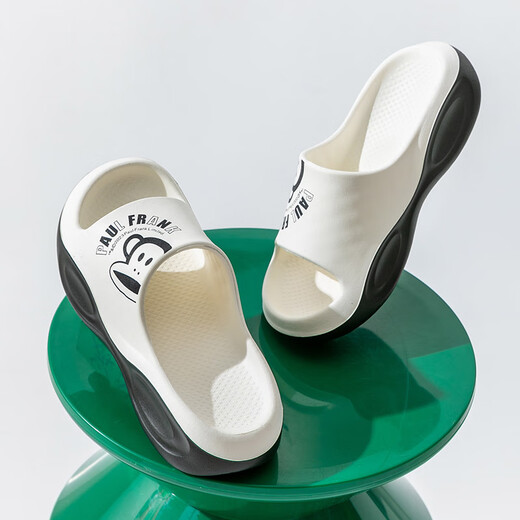 Big Mund Monkey (Paul Frank) Hausschuhe für Frauen im Innen- und Außenpaar dicker Softweicher Outdoor-Sports Sandalen Milch weiß 40-41Pf683