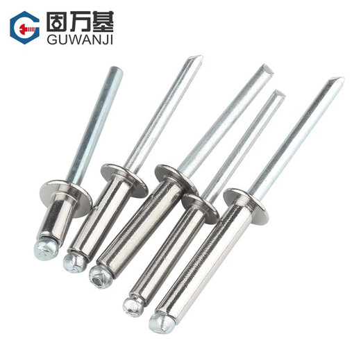 Guwanji willow rivets 304 stainless steel core blind rivets, round head pull rivets, heart-pulling decorative nails, M3/M3.2M4M5 M4*6 50 pieces 304/all steel