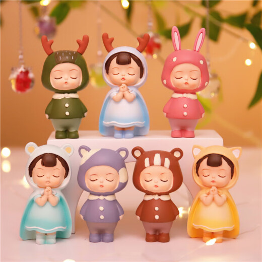 Cuttlefish Blind Box Figure Cartoon Ornament Forest Cute Baby Doll Ornament Girl Version Forest Cute Baby Single Set 2111