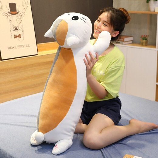 
Yilefang plush toy cat doll doll pillow long cushion sleeping pillow girl birthday gift doll cat round eye style 80 cm