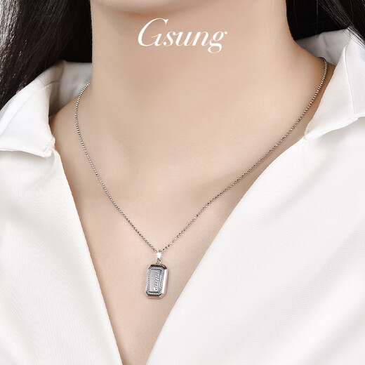 GsunG platinum necklace women's PT950 chain set Graceful fashionable shiny platinum chain set women's pendant bead necklace PT950 necklace about 9 grams 40 cm pre-order