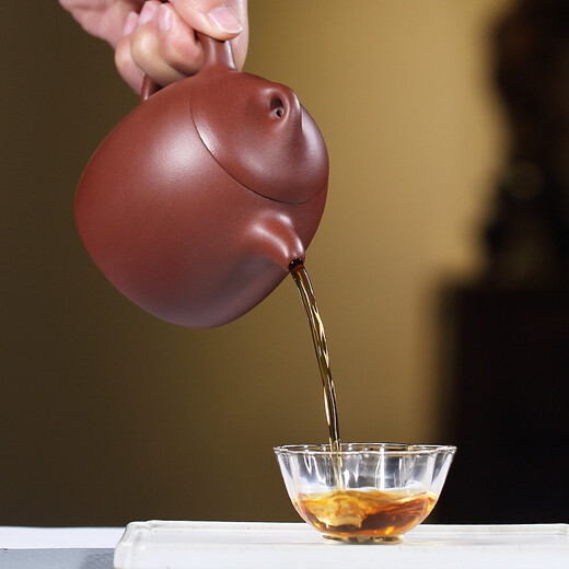 Hidden Pot World Yixing Purely Handmade Purple Clay Pot Original Mine Bottom Trough Qing Dynasty Famous Kung Fu Teapot Tea Set Qin Quan Pot Small Style