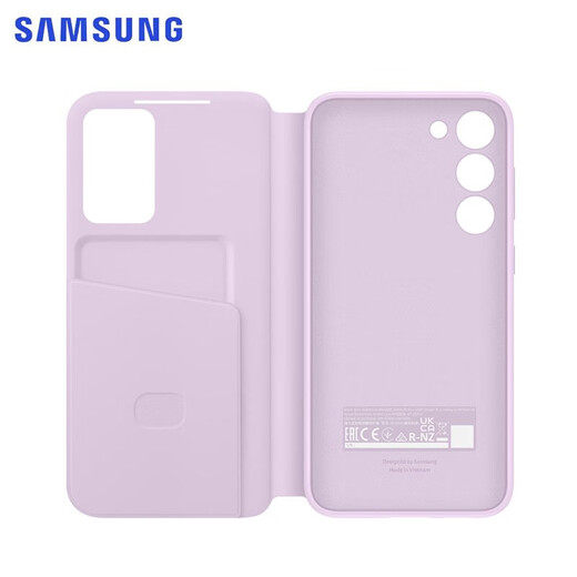 SAMSUNG Galaxy S23 original mobile phone case, smart window protective case, s23 card-type protective case, purple