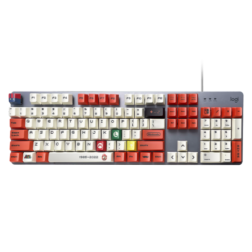 罗技（Logitech） K845机械键盘 有线游戏键盘 办公键盘104键水管工DIY键帽电竞吃鸡节日礼物 K845青轴-水管工正派