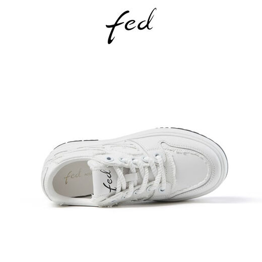 Fed Mall mismos zapatos blancos de suela gruesa Autumn Nuevos zapatos deportivos de cuero R0904-YAB679 Off-White 38