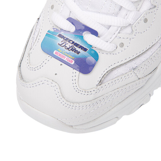 斯凯奇（Skechers）女鞋 时尚潮流熊猫鞋通勤出行休闲鞋轻便舒适透气缓震运动鞋 11977-WHT 35