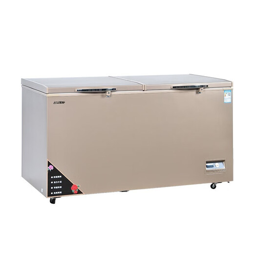 
White snow gold digital display temperature control commercial home horizontal large refrigerator 620-1050 liter freezer refrigeration display cabinet Large capacity high-efficiency refrigeration energy-saving and environmentally friendly refrigerator BD/760FDU [copper tube leaks in five years and replaces it with new] 760L