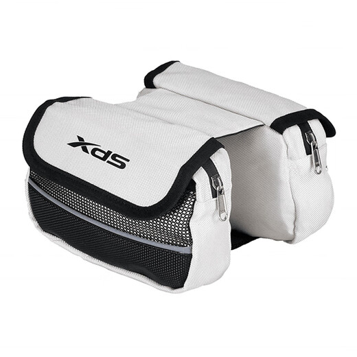 Xidesheng bicycle bag double saddle bag road mountain bike tube bag waterproof multi-functional beam bag front bag riding equipment white