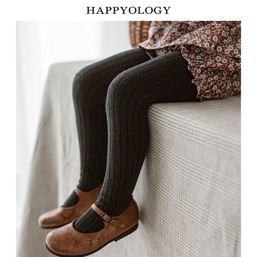 Happyology British four-season style children's male and female newborn infants and young children's long-leg bottoming pantyhose cream bud 1 pair 4-6 years old (112cm)
