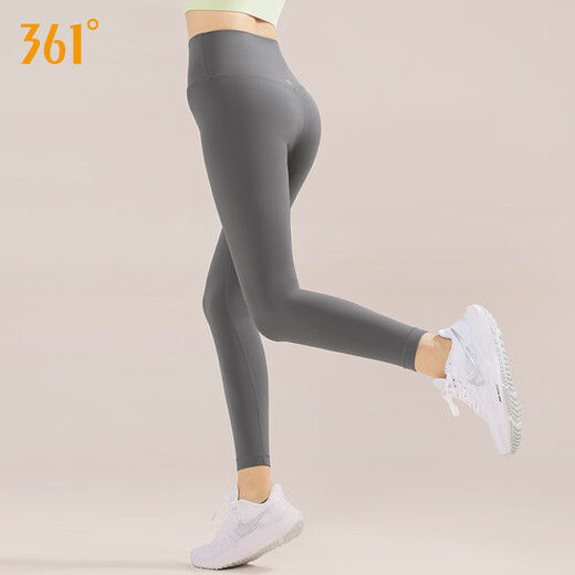 361°瑜伽裤女新款外穿高腰收腹提臀打底裤鲨鱼裤女跑步运动秋季 青岩灰(689) L