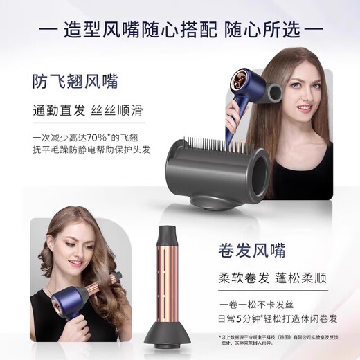 LANSAM zero-speed hair dryer household plasma hair care high-speed high-power high wind does not damage the hair negative ion hair dryer gift national subsidy youth version-Ye Mu Lan