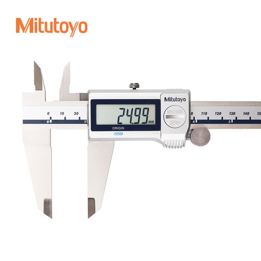 三丰（Mitutoyo）防冷却液数显卡尺 C 日本原装进口 500-724-20/0-200mm带输出带滚轮 