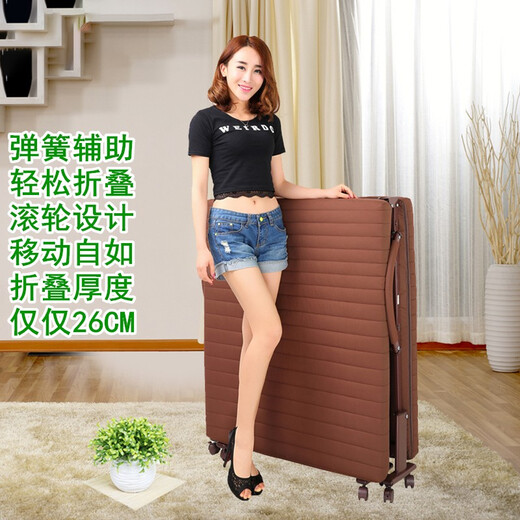 Oulaiteman installation-free reinforced folding sheet single bed multi-functional office sofa bed lunch break nap folding bed Navy 1.2x190cm