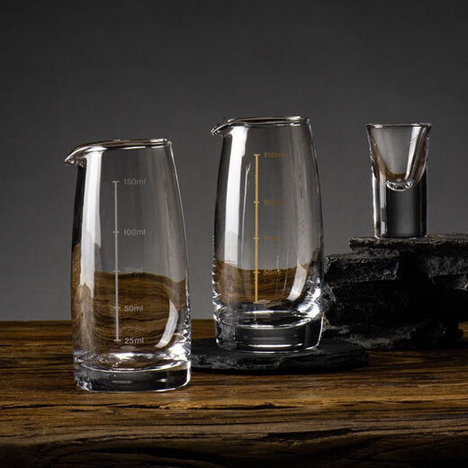 Runhuanian white wine glass set household wine divider small wine glass gift box Chinese wine set decanter wine measuring device with scale white 100 wine divider 6 pieces + 6 cups + cup holder