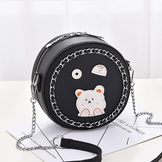 BLACKKISS Birthday Gift Gift for Girlfriend Textured Women's Bag New Small Round Bag Women's Fashion Chain Bag One-Shoulder Crossbody Bag Brown (High Quality Version)