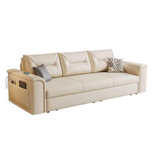 Beixun Sofa Bed Integrated and Dual Use 2025 Home Living Room Multi-Function Storage Cat Scratch Folding Sofa Bed No. 7 Color [Cat Scratch] 1.6-meter Latex Model + Storage + USB Charging