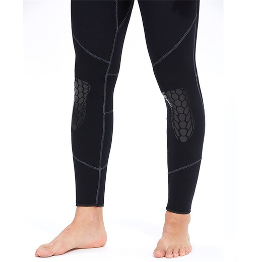 Swimming speed (Yon sub) YON SUB wetsuit one-piece thickened hooded wetsuit snorkeling suit 5mm winter swimming thermal suit cold-proof surfing suit black 5MM thickness L