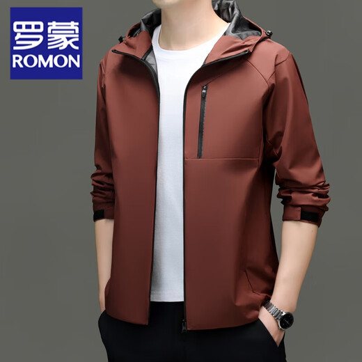 ROMON three-proof jacket men's jacket spring and autumn jacket men's outdoor travel jacket men's business casual jacket top men's moon gray XL