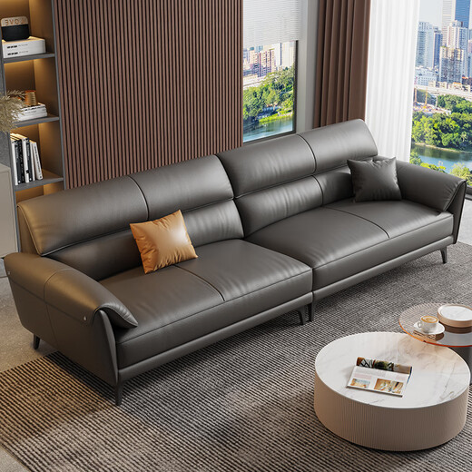 Mumian modernes einfaches Ledersofa Wohnzimmer kleiner Wohnung Katze Klaue Leder Leicht Luxus Direktes Sofa SF-897 2.4